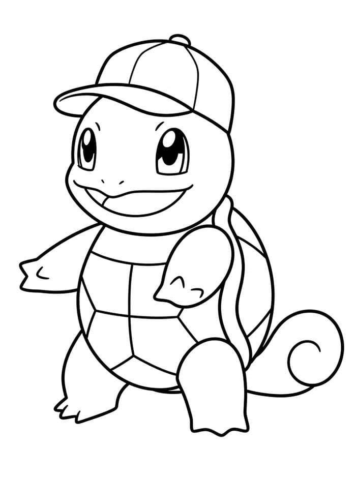 Squirtle bærer hat Tegninger til Farvelægning