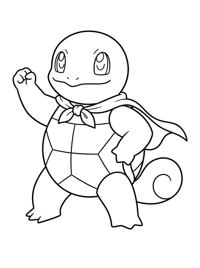 Squirtle heltepositur Tegninger til Farvelægning