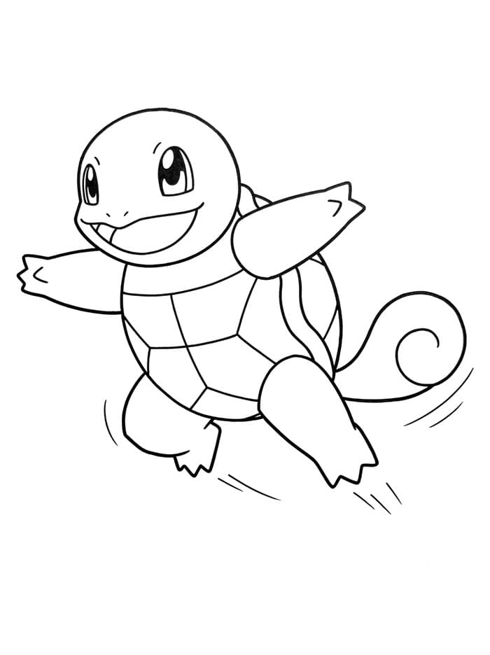 Squirtle hopper Tegninger til Farvelægning