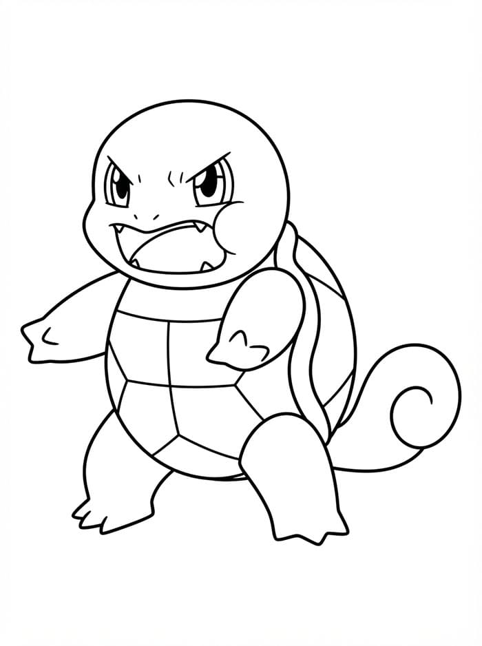 Vred Squirtle Tegninger til Farvelægning