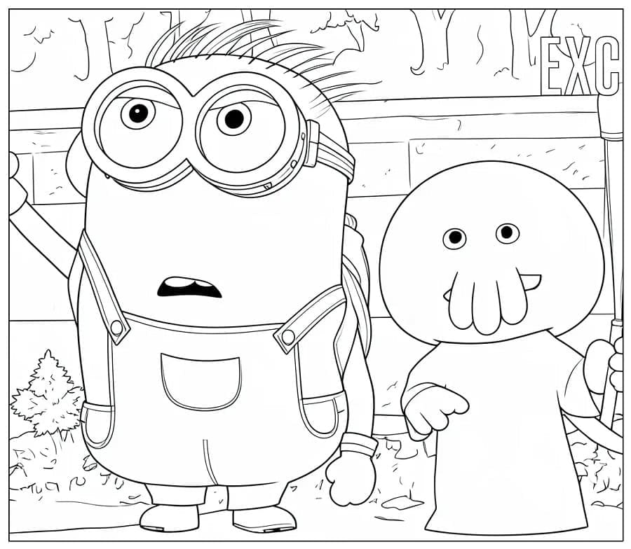 Billede af Minions og Monstre Tegninger til Farvelægning