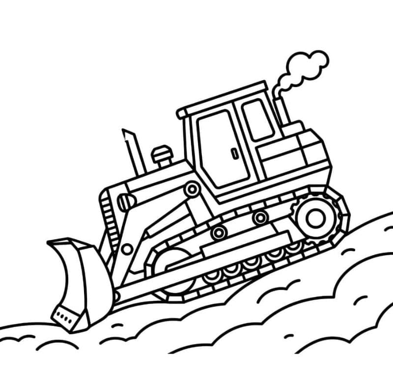 Bulldozer bakkebestigning Tegninger til Farvelægning