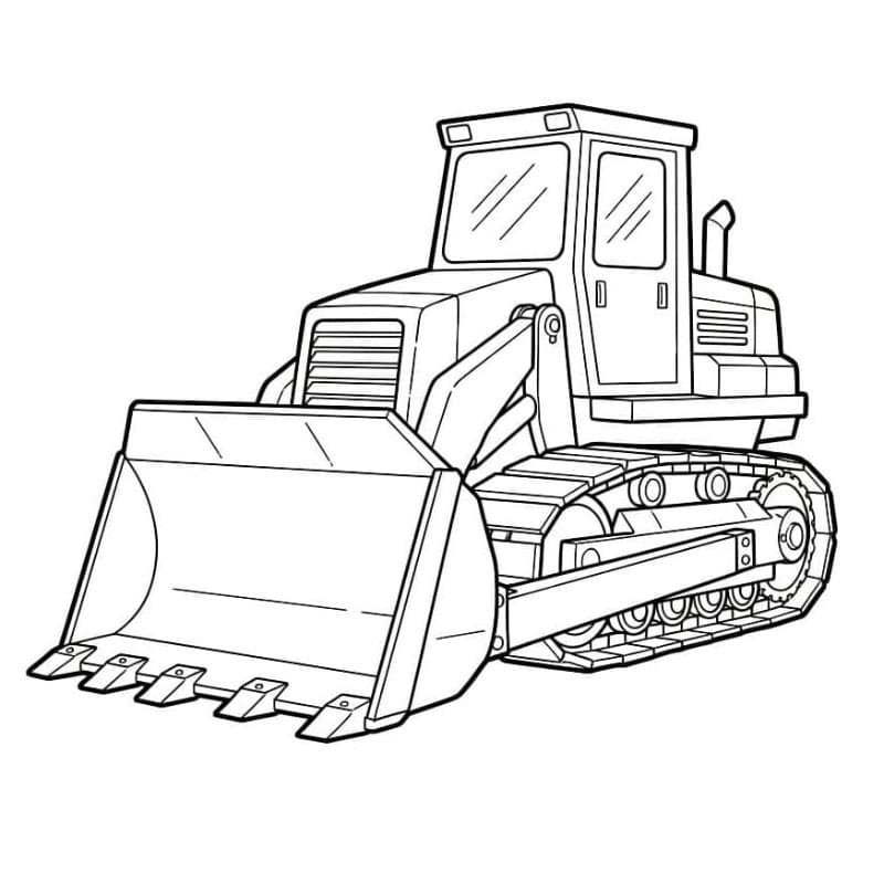 Bulldozer hviler Tegninger til Farvelægning