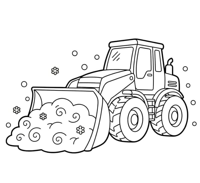 Bulldozer sneplov Tegninger til Farvelægning
