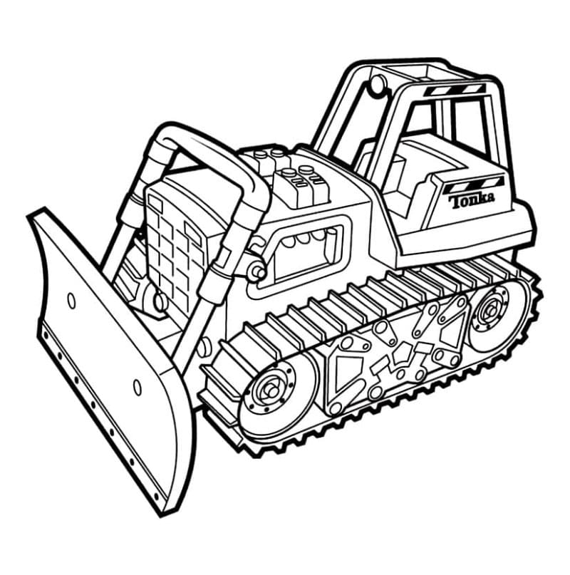 Bulldozer tryk Tegninger til Farvelægning