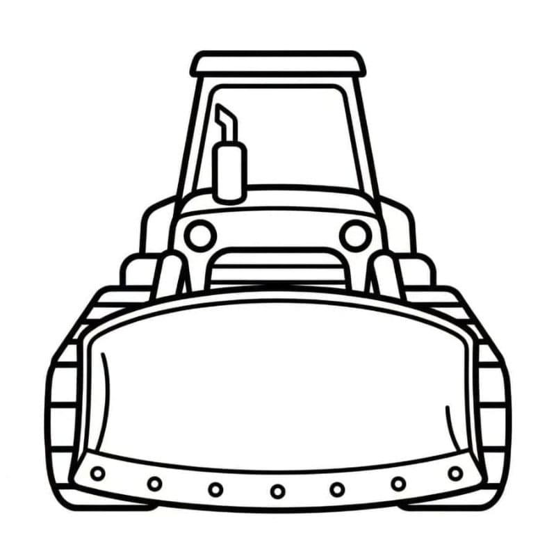 Bulldozerfront Tegninger til Farvelægning