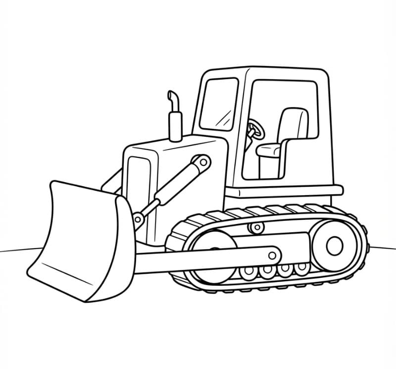 Bulldozer Tegninger til Farvelægning