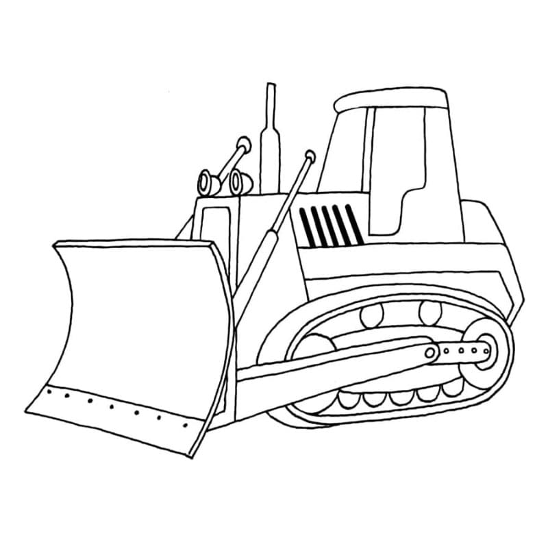 Gratis printbar bulldozer Tegninger til Farvelægning