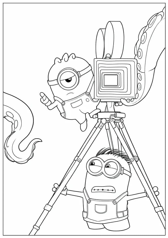 Gratis Printbare Minions og Monstre Tegninger til Farvelægning