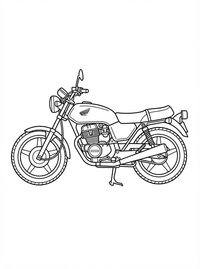 Honda Motorcykel Billede Tegninger til Farvelægning