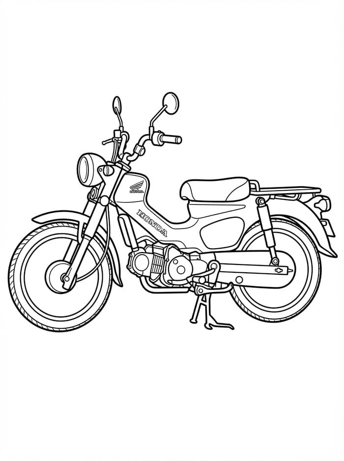 Honda Motorcykel Tegninger til Farvelægning
