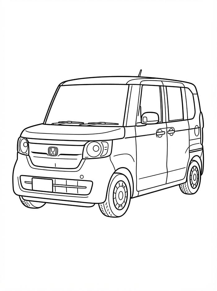 Honda N-Box Tegninger til Farvelægning
