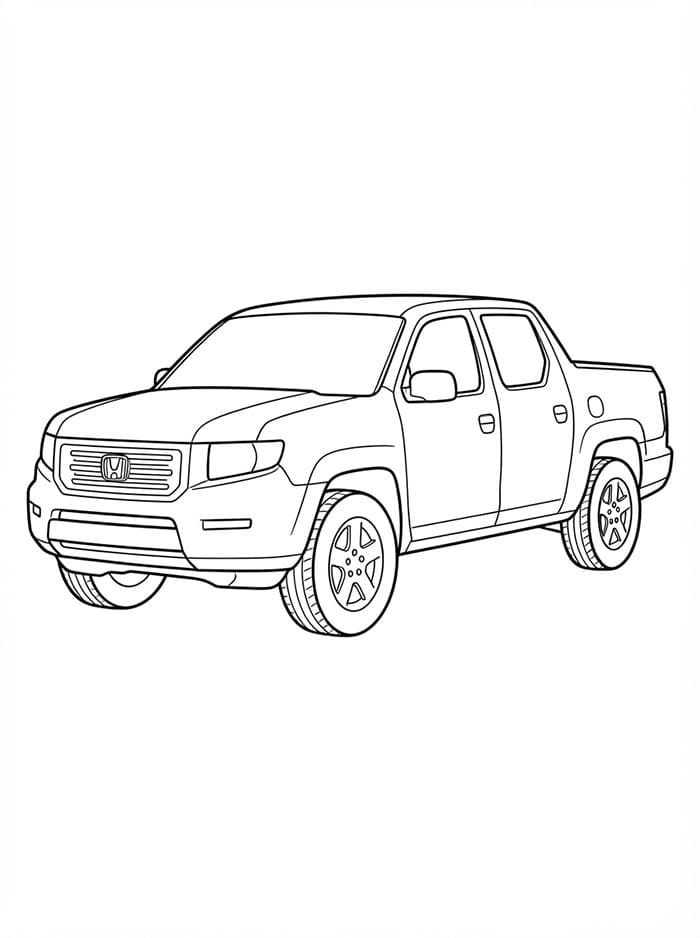 Honda Ridgeline Tegninger til Farvelægning