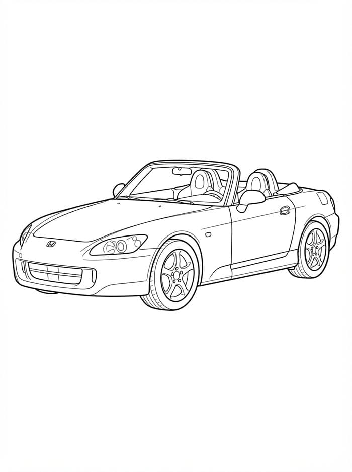 Honda S2000 Tegninger til Farvelægning