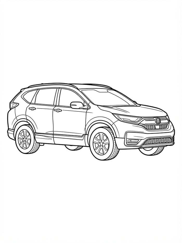 Honda SUV Tegninger til Farvelægning