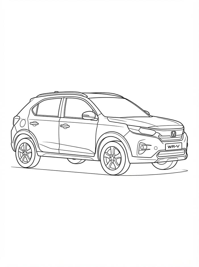 Honda WR-V Tegninger til Farvelægning