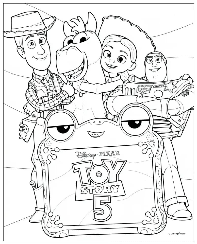 Jessie og Lilypad Toy Story 5 Tegninger til Farvelægning