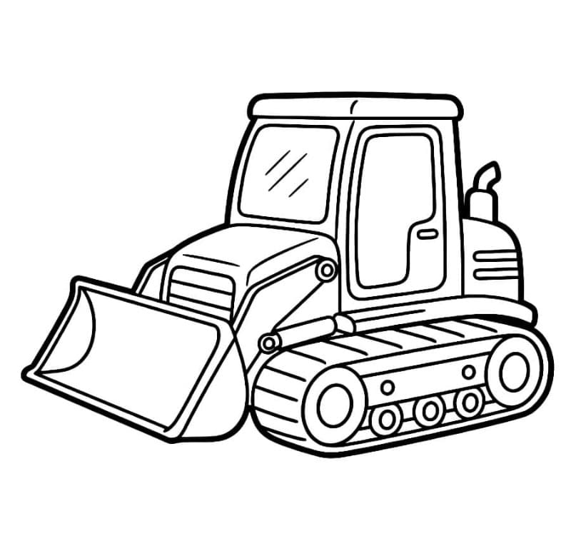 Minibulldozer Tegninger til Farvelægning