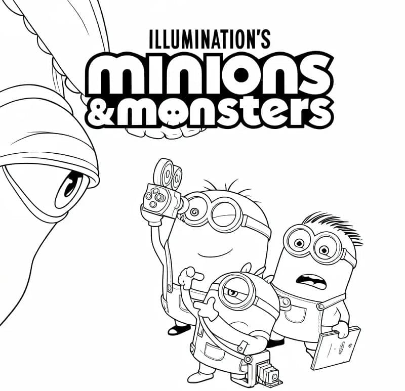 Minions og Monstre Figurer Monstre Tegninger til Farvelægning
