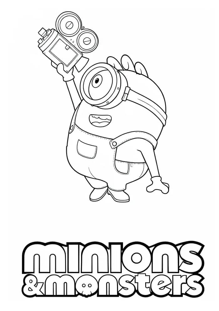 Minions og Monstre Printbare Tegninger til Farvelægning