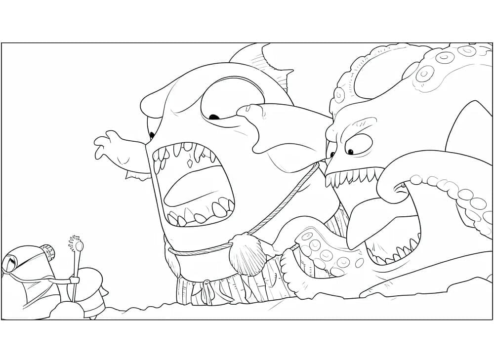 Monstre og Minions Tegninger til Farvelægning