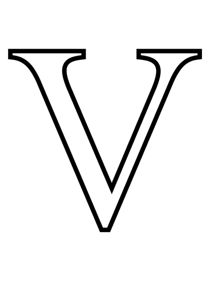 Serif af bogstavet V Tegninger til Farvelægning