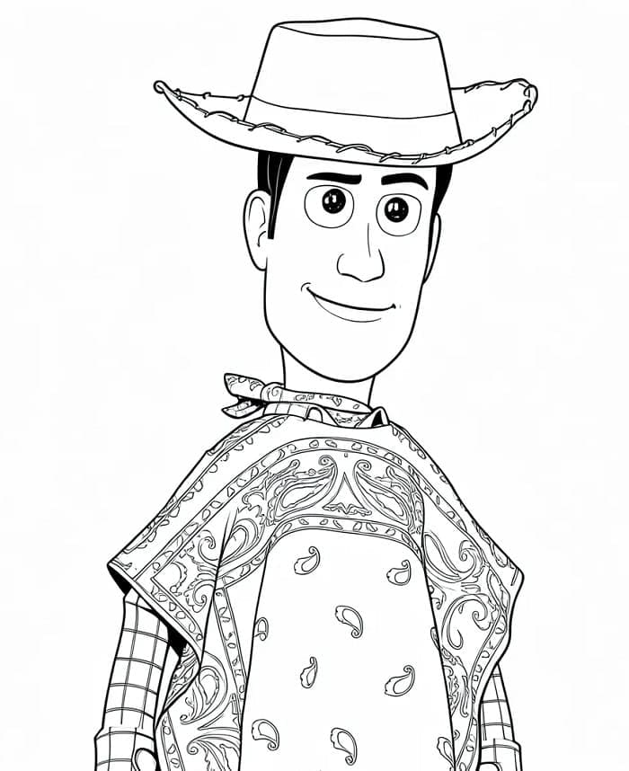 Sherif Woody fra Toy Story 5 Tegninger til Farvelægning