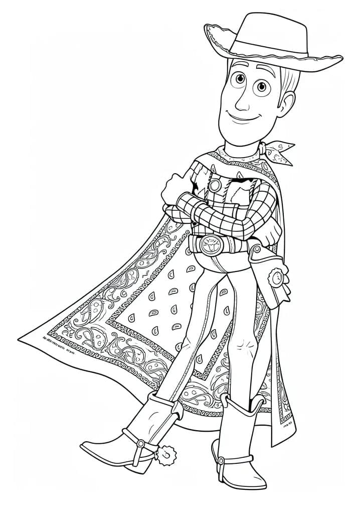 Sherif Woody Toy Story 5 Tegninger til Farvelægning