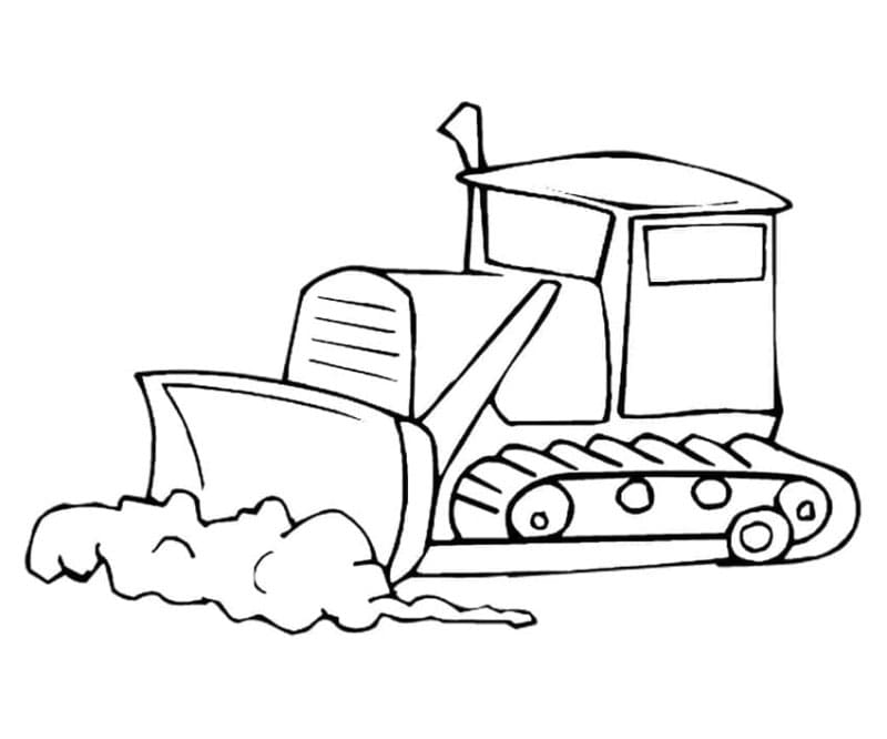 Simpel bulldozer Tegninger til Farvelægning