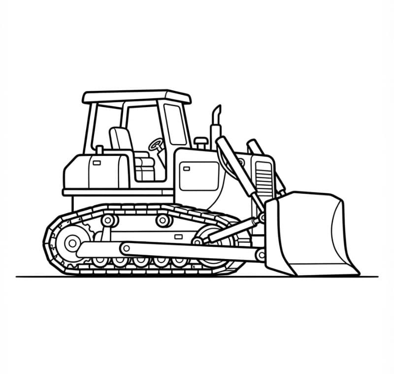 Stor bulldozer Tegninger til Farvelægning