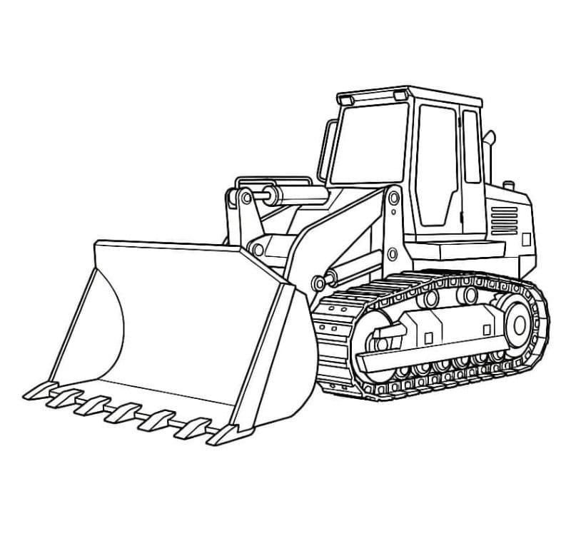 Stor bulldozerspand Tegninger til Farvelægning