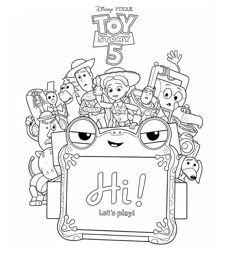 Toy Story 5 figurer Tegninger til Farvelægning