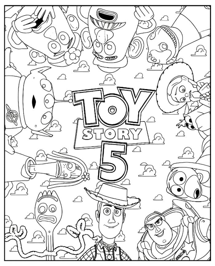 Toy Story 5 film Tegninger til Farvelægning