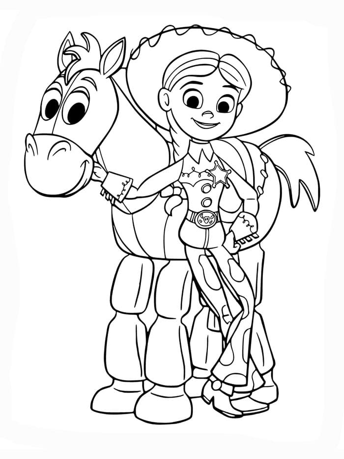 Toy Story 5 Jessie og Bullseye Tegninger til Farvelægning