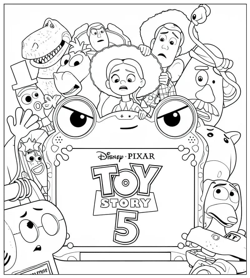 Toy Story 5 legetøj Tegninger til Farvelægning