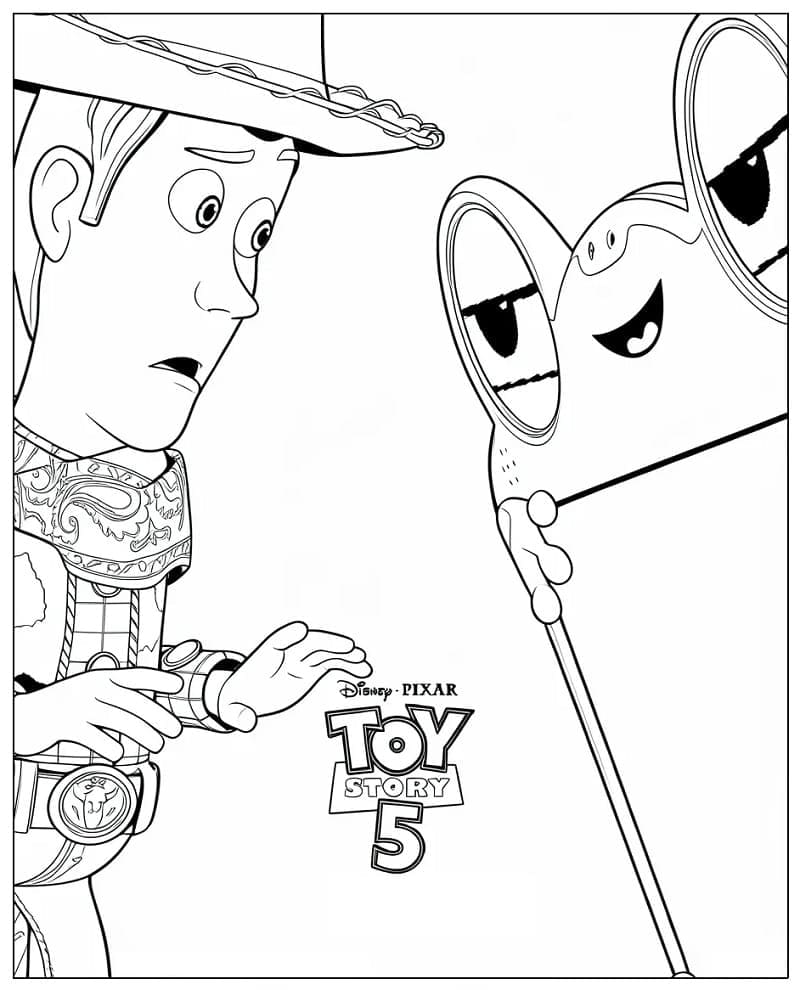 Toy Story 5 Woody Tegninger til Farvelægning