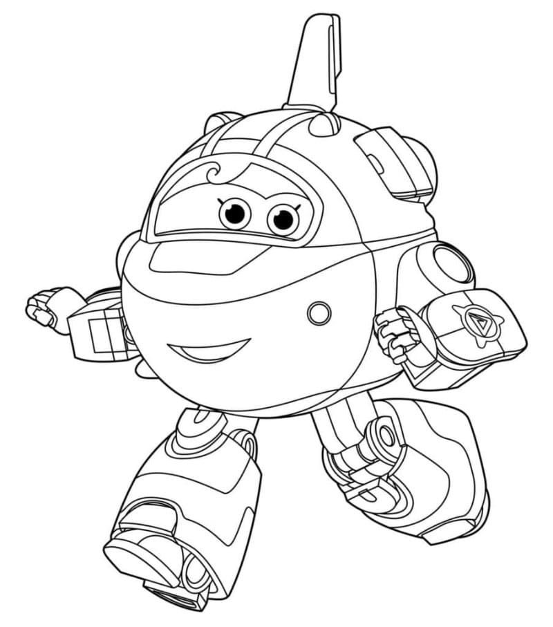 Astra fra Super Wings Tegninger til Farvelægning