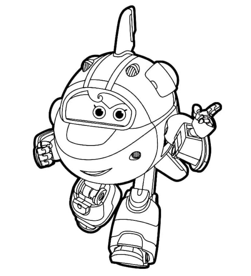 Astra i Super Wings Tegninger til Farvelægning