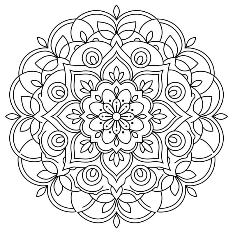 Mandala Tegninger til Farvelægning