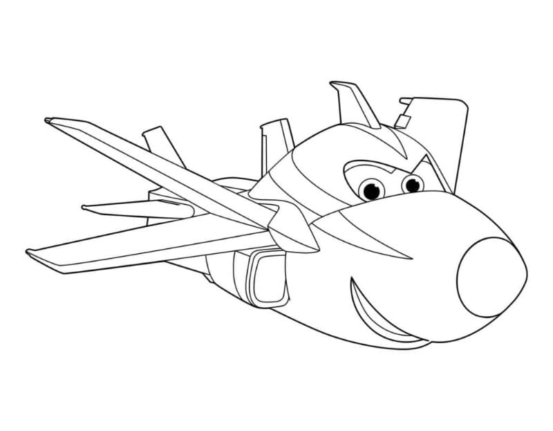 Chase fra Super Wings Tegninger til Farvelægning