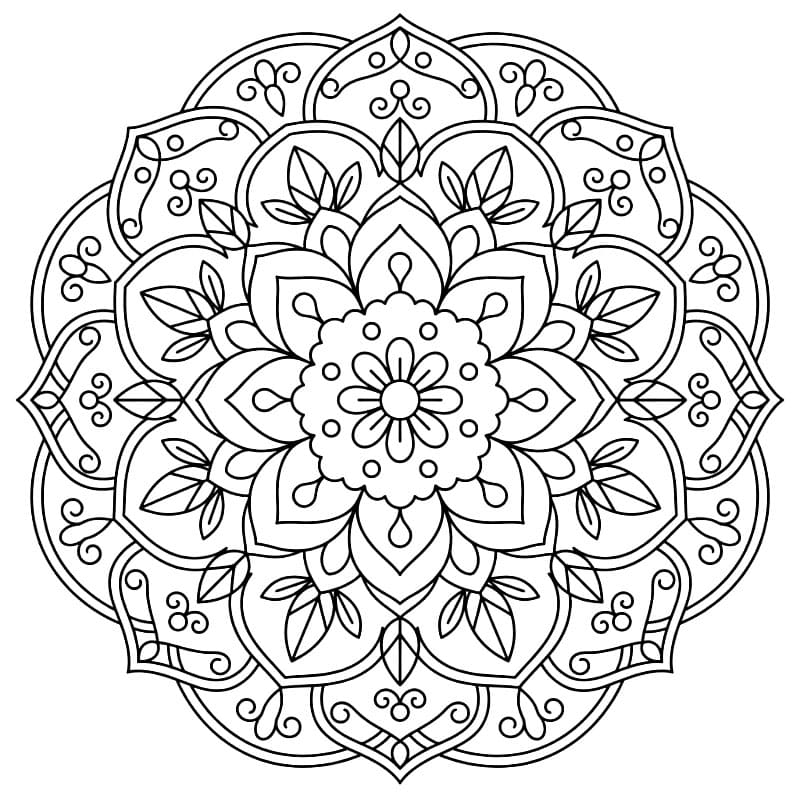 Cirkel Mandala Tegninger til Farvelægning