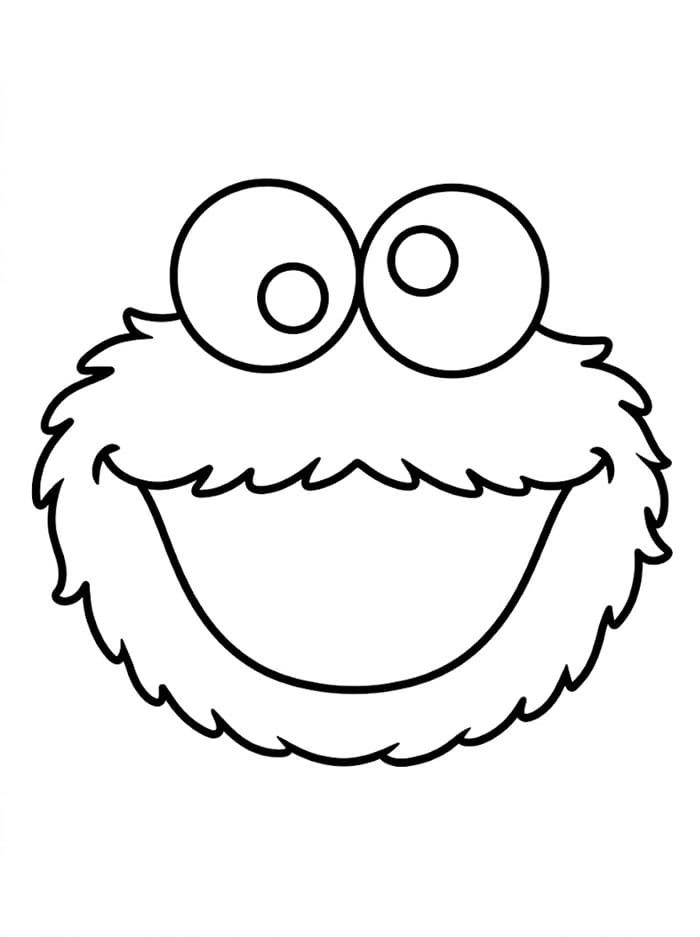 Cookie Monster ansigt Tegninger til Farvelægning