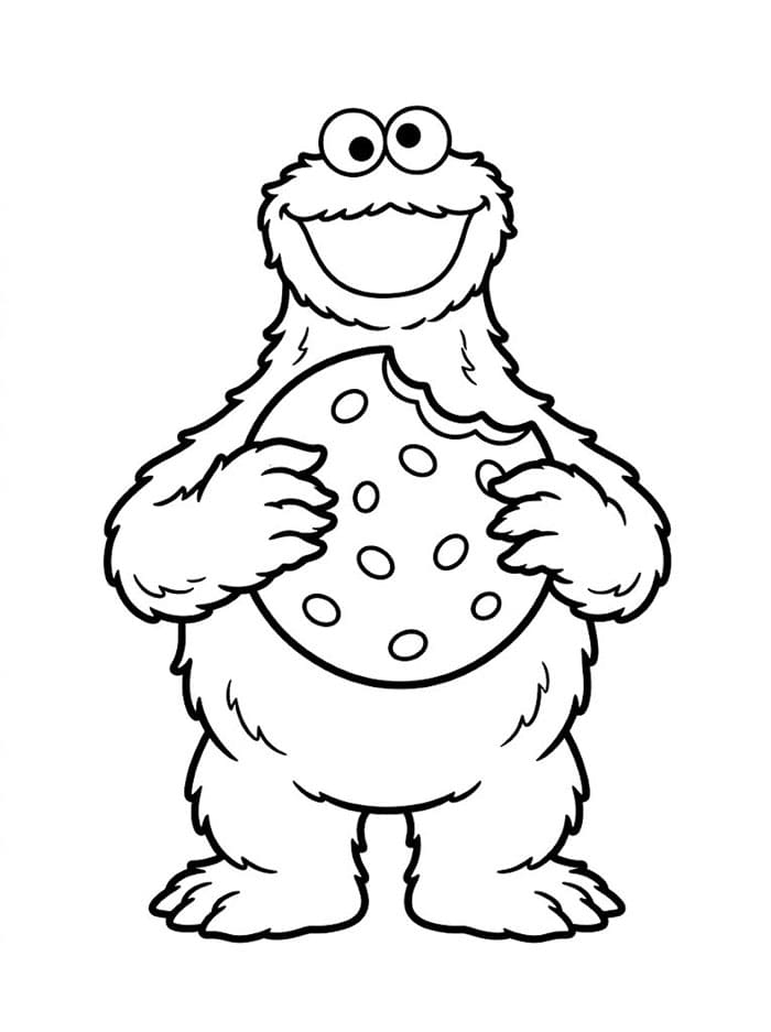 Cookie Monster Tegninger til Farvelægning