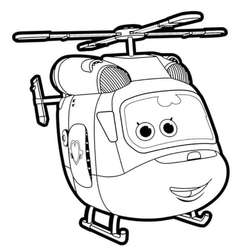 Dizzy i Super Wings Tegninger til Farvelægning