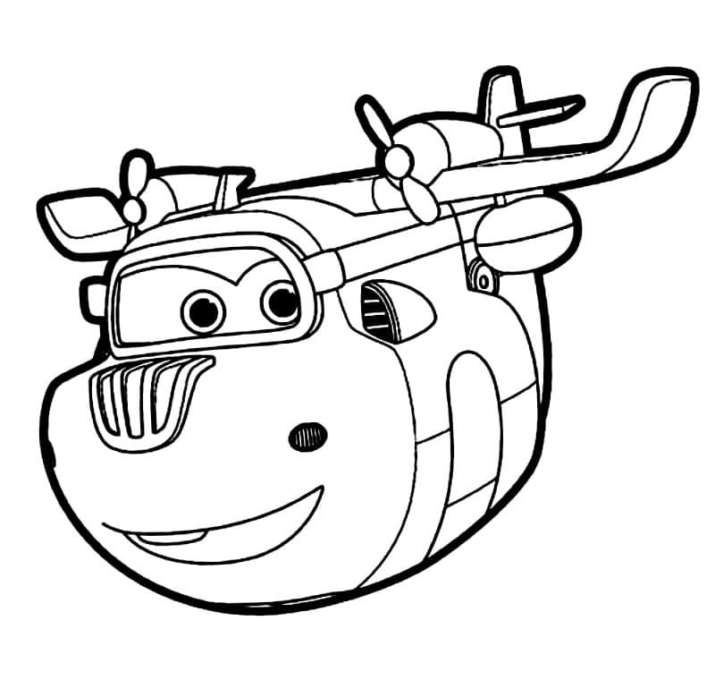 Donnie i Super Wings Tegninger til Farvelægning