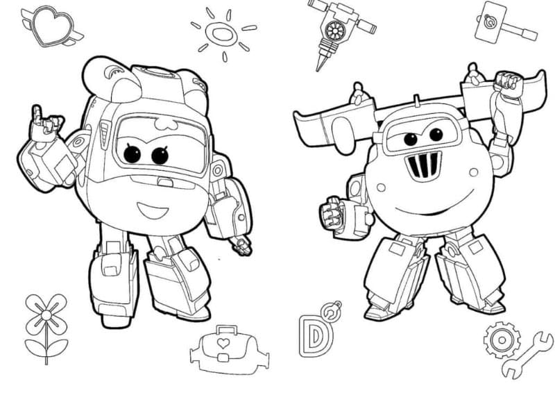Fantastiske Super Wings Tegninger til Farvelægning