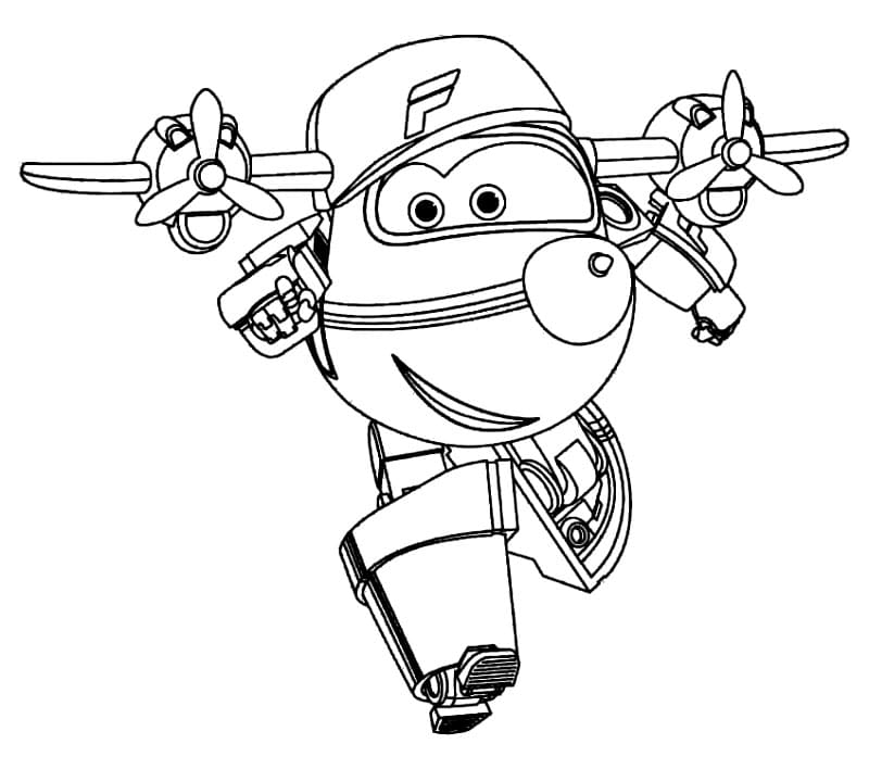 Flip i Super Wings Tegninger til Farvelægning