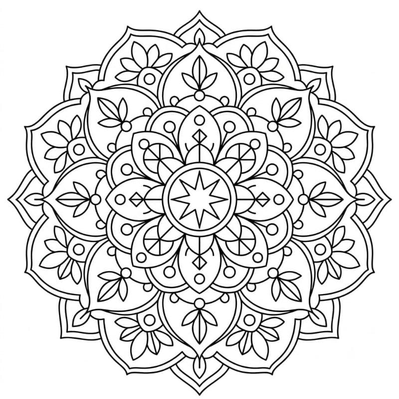 Frisk Mandala Tegninger til Farvelægning