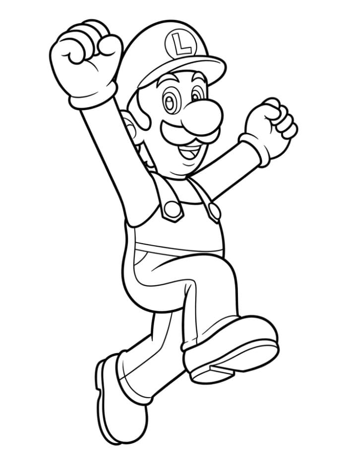 Glad Luigi Tegninger til Farvelægning