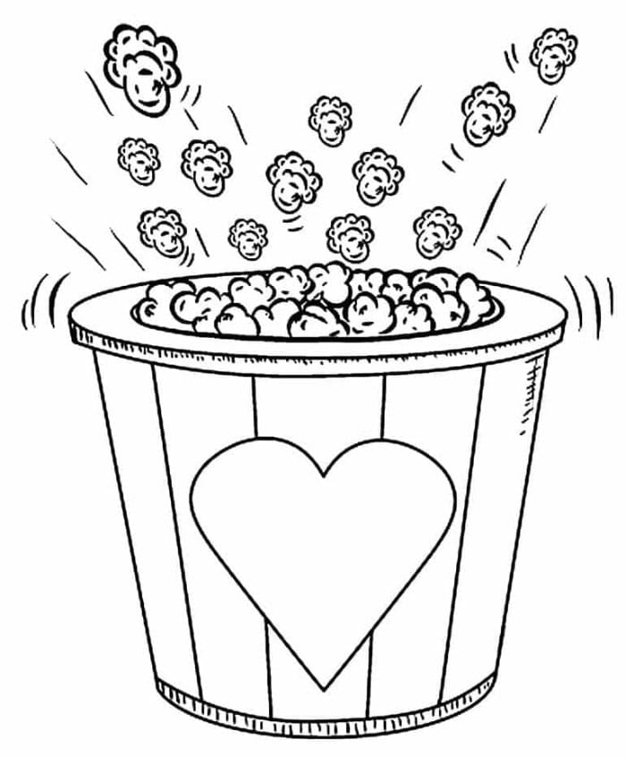 Gratis popcorntegning Tegninger til Farvelægning